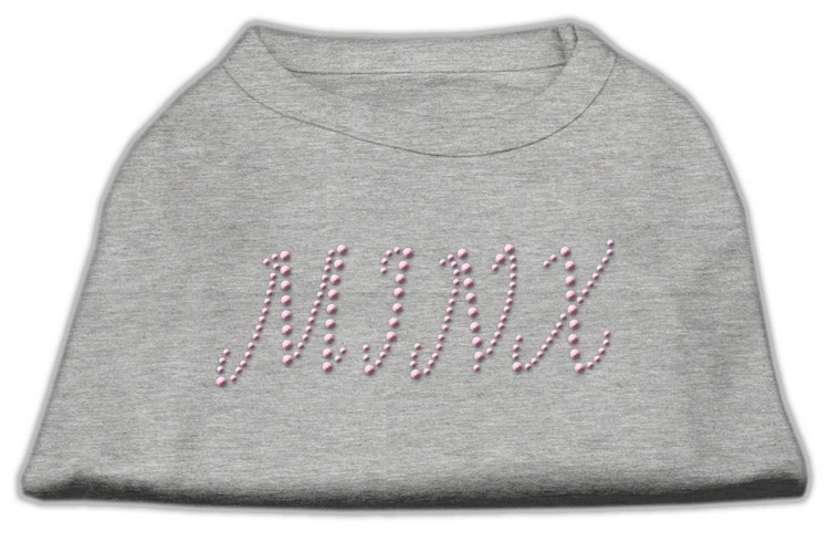 Minx Rhinestone Shirts Grey L