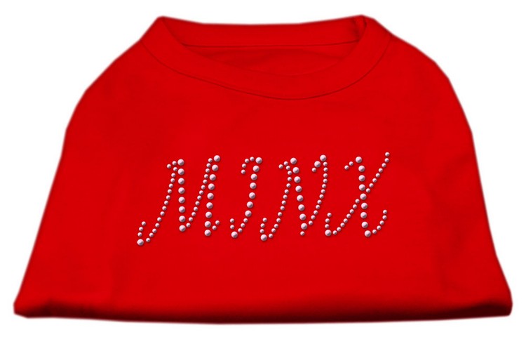 Minx Rhinestone Shirts Red XS