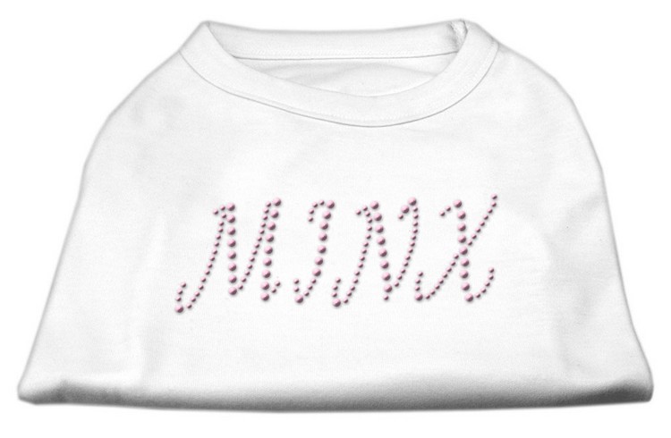 Minx Rhinestone Shirts White XS