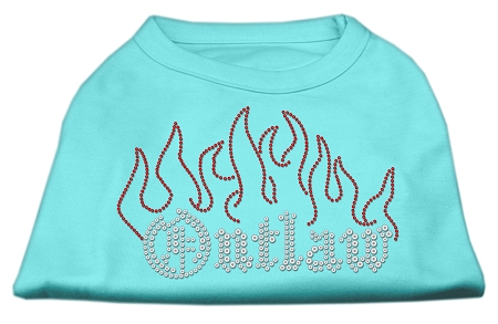 Outlaw Rhinestone Shirts Aqua XXL