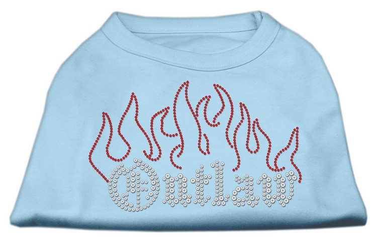 Outlaw Rhinestone Shirts Baby Blue XS