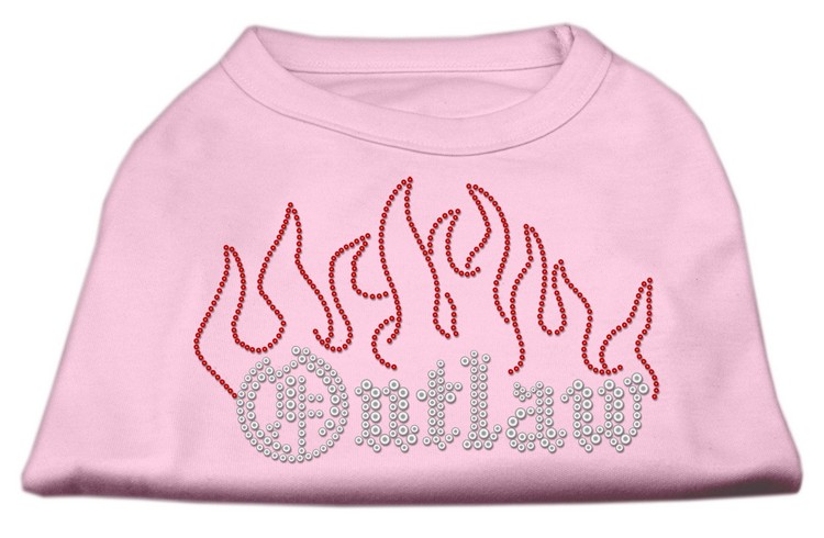 Outlaw Rhinestone Shirts Light Pink XS