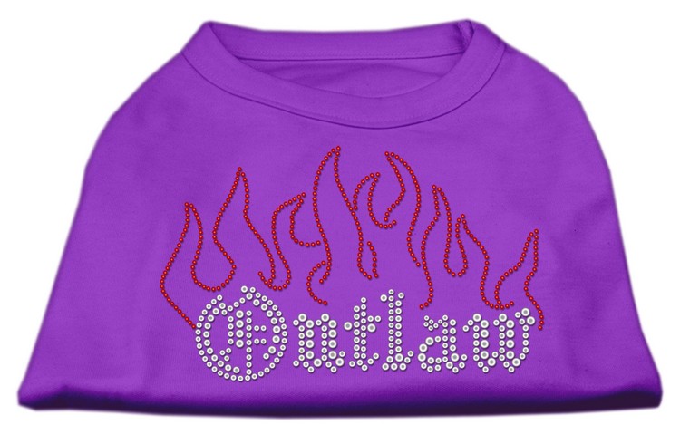 Outlaw Rhinestone Shirts Purple XS