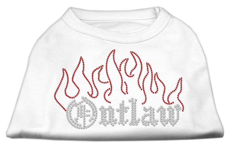 Outlaw Rhinestone Shirts White XS