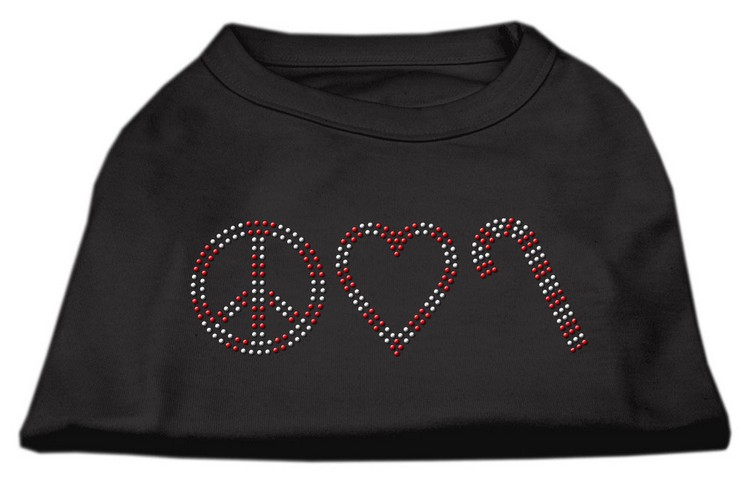 Peace, Love, and Candy Canes Shirts Black XXXL