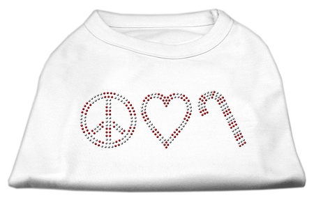 Peace, Love, and Candy Canes Shirts White XL