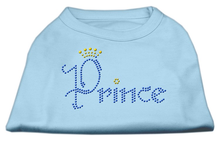 Prince Rhinestone Shirts Baby Blue XS