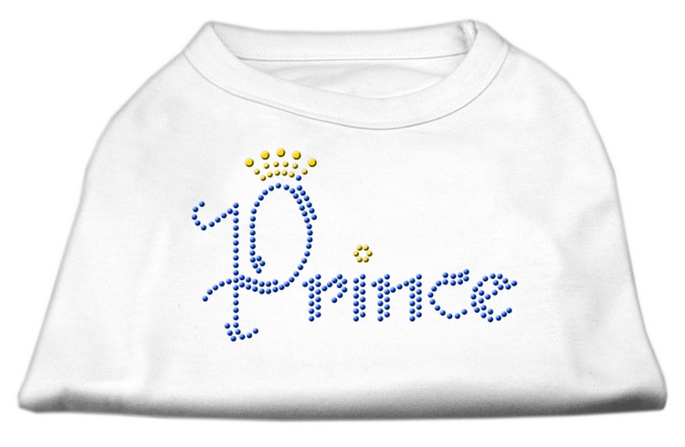 Prince Rhinestone Shirts White XXL