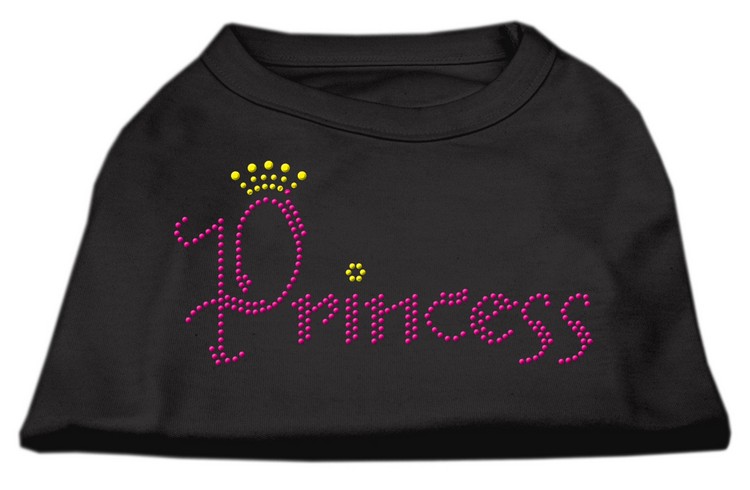 Princess Rhinestone Shirts Black XS