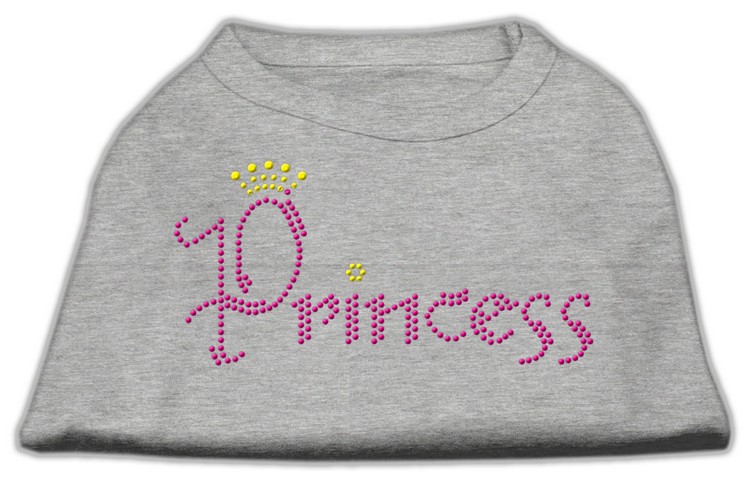 Princess Rhinestone Shirts Grey XS