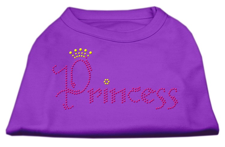 Princess Rhinestone Shirts Purple XS