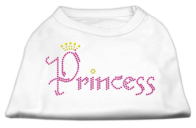 Princess Rhinestone Shirts White L