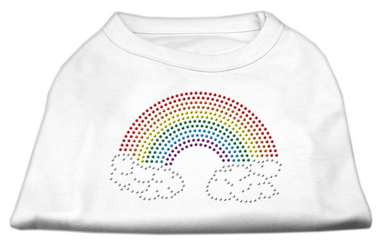 Rhinestone Rainbow Shirts White XS