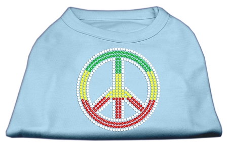 Rasta Peace Sign Shirts Baby Blue S