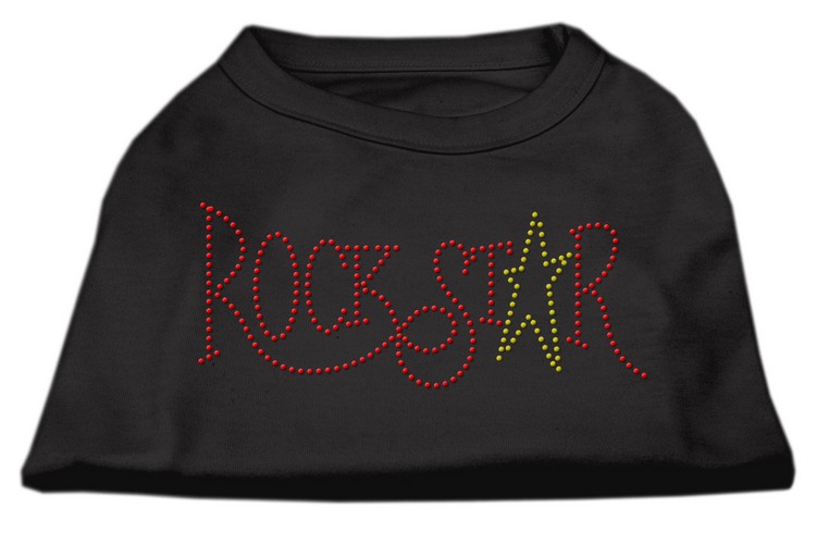 RockStar Rhinestone Shirts Black XS