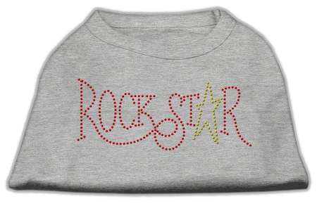 RockStar Rhinestone Shirts Grey XXL