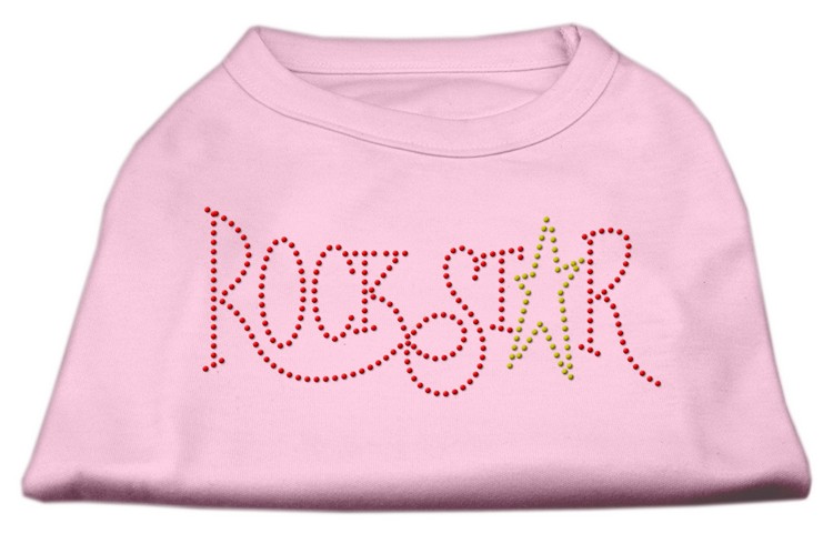 RockStar Rhinestone Shirts Light Pink XS