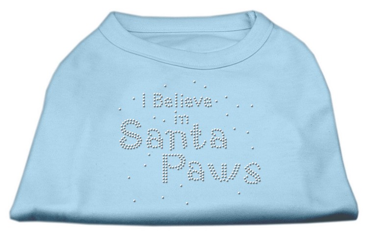 I Believe in Santa Paws Shirt Baby Blue XXL