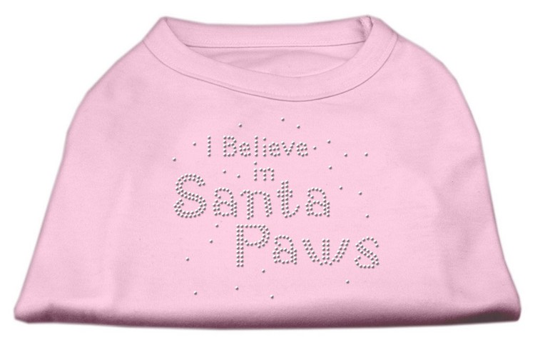 I Believe in Santa Paws Shirt Light Pink XXXL