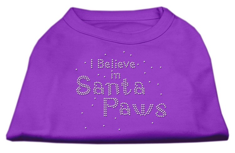 I Believe in Santa Paws Shirt Purple M