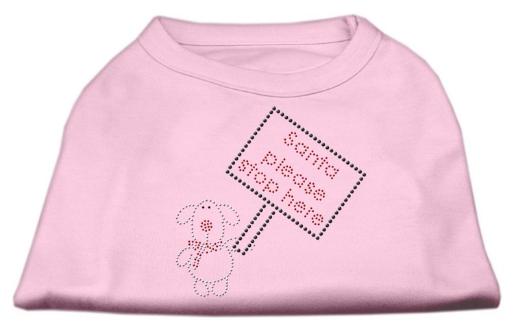 Santa Stop Here Shirts Light Pink XS