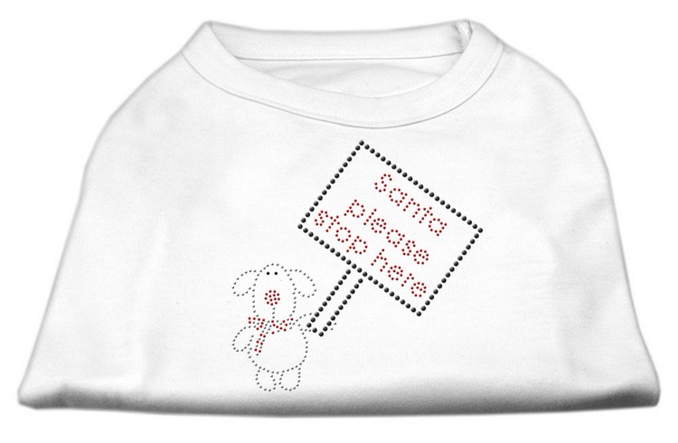 Santa Stop Here Shirts White XS