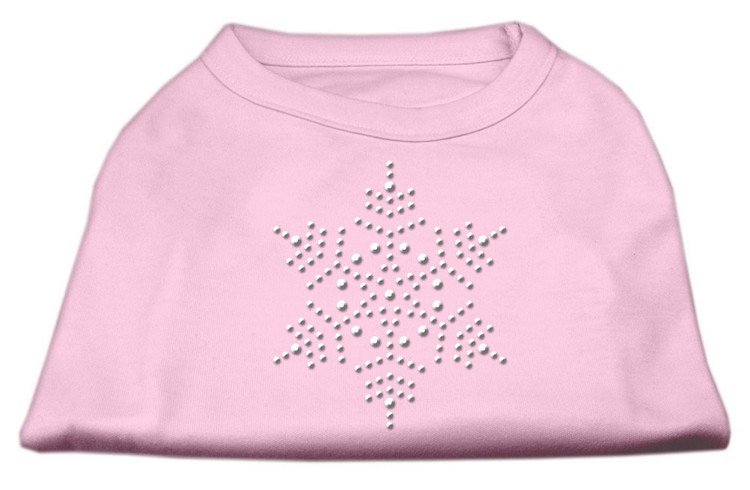 Snowflake Rhinestone Shirt Light Pink L