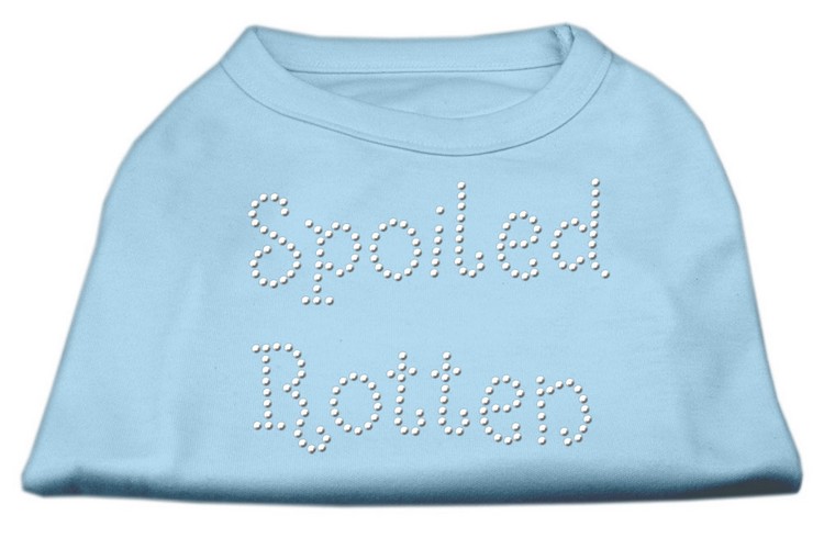 Spoiled Rotten Rhinestone Shirts Baby Blue XS