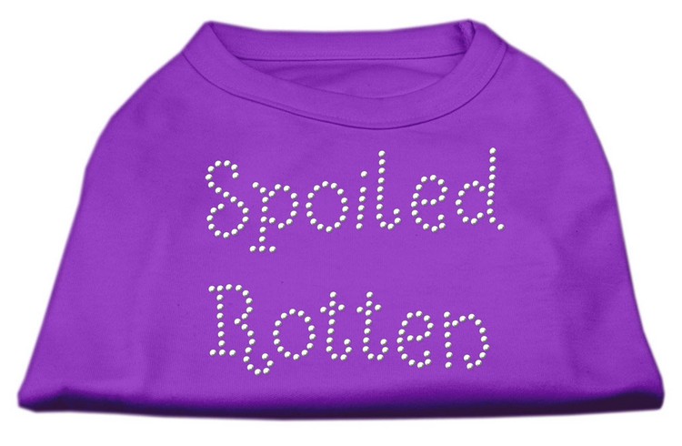 Spoiled Rotten Rhinestone Shirts Purple XS