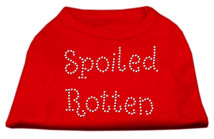 Spoiled Rotten Rhinestone Shirts Red XS