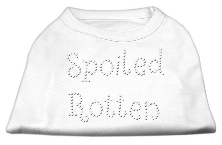 Spoiled Rotten Rhinestone Shirts White XS