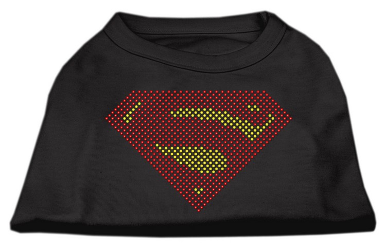 Super! Rhinestone Shirts Black XXL