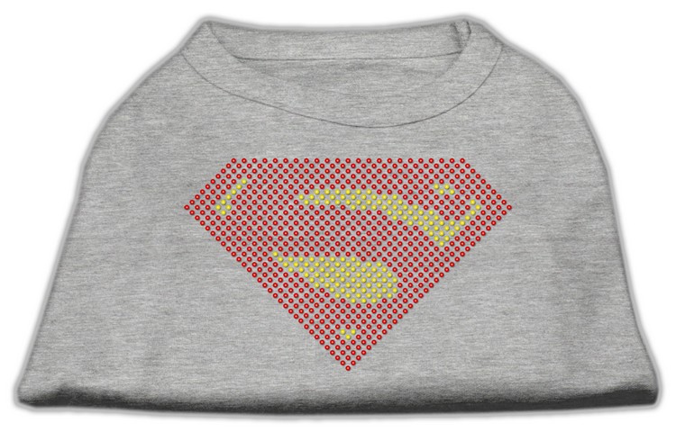 Super! Rhinestone Shirts Grey M