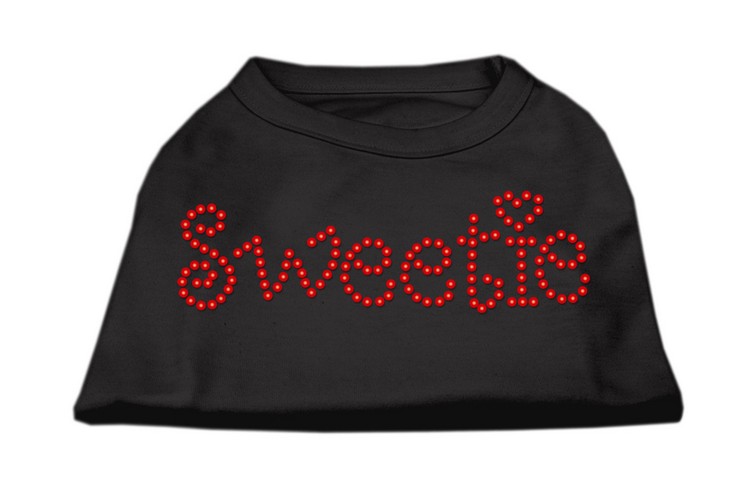 Sweetie Rhinestone Shirts Black XS