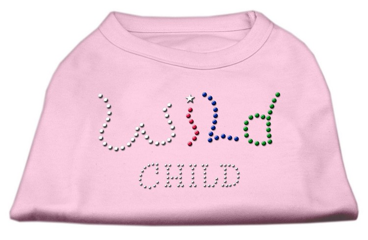 Wild Child Rhinestone Shirts Light Pink S