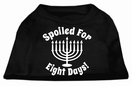 Spoiled for 8 Days Screenprint Dog Shirt Black Med