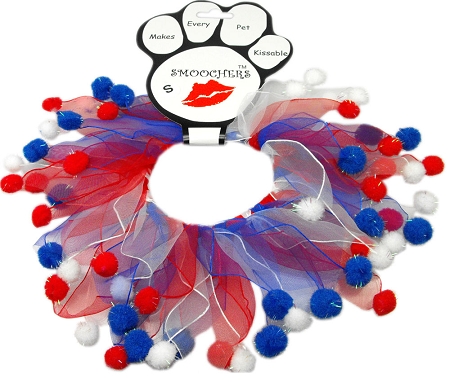 Red, White and Blue Fuzzy Smoochers Medium RWB