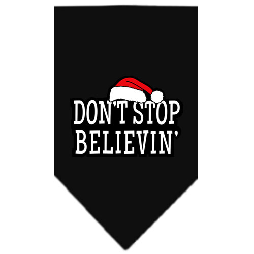 Don't Stop Believin Screen Print Bandana Black Large