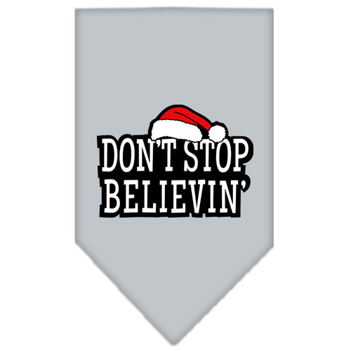 Don't Stop Believin Screen Print Bandana Grey Large