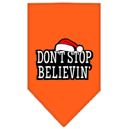 Don't Stop Believin Screen Print Bandana Orange Large