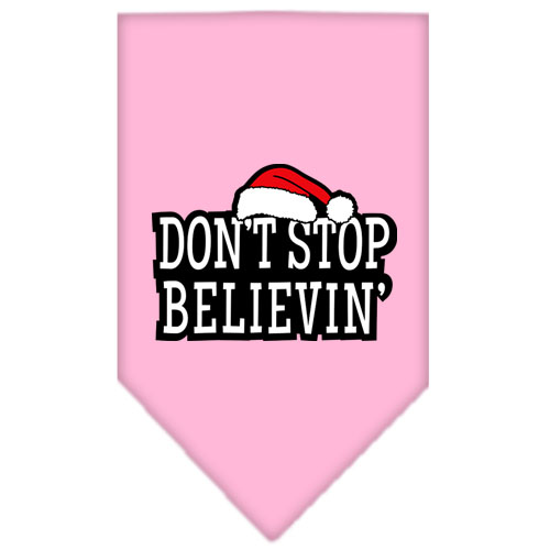 Don't Stop Believin Screen Print Bandana Light Pink Large