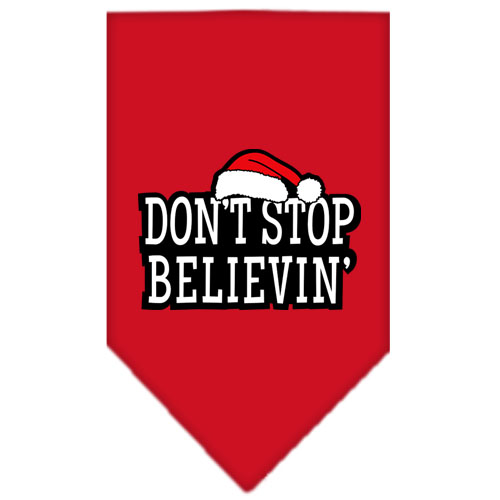 Don't Stop Believin Screen Print Bandana Red Large