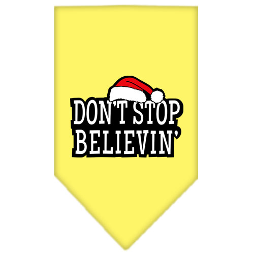 Don't Stop Believin Screen Print Bandana Yellow Large