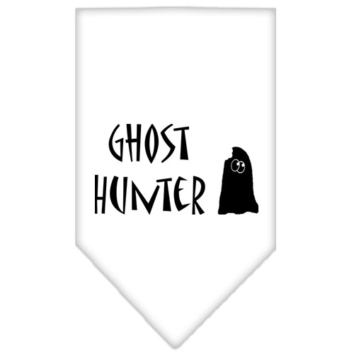 Ghost Hunter Screen Print Bandana White Large