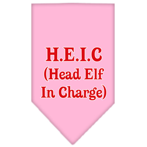 Head elf In Charge Screen Print Bandana Light Pink Small