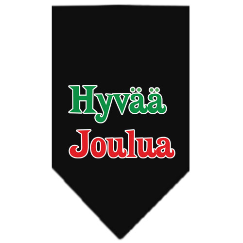 Hyvaa Joulua Screen Print Bandana Black Large