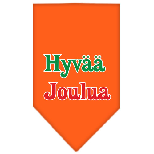 Hyvaa Joulua Screen Print Bandana Orange Large