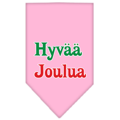 Hyvaa Joulua Screen Print Bandana Light Pink Large