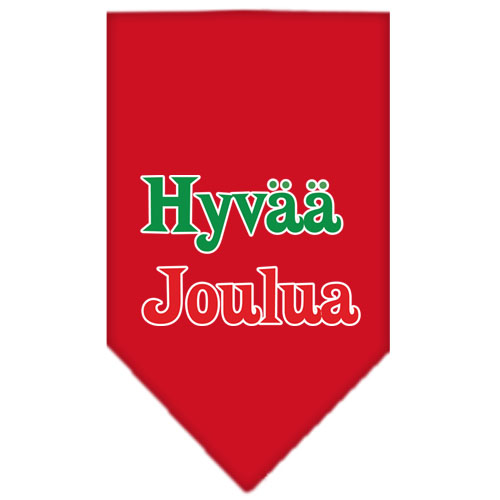 Hyvaa Joulua Screen Print Bandana Red Large