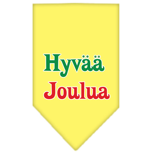 Hyvaa Joulua Screen Print Bandana Yellow Large